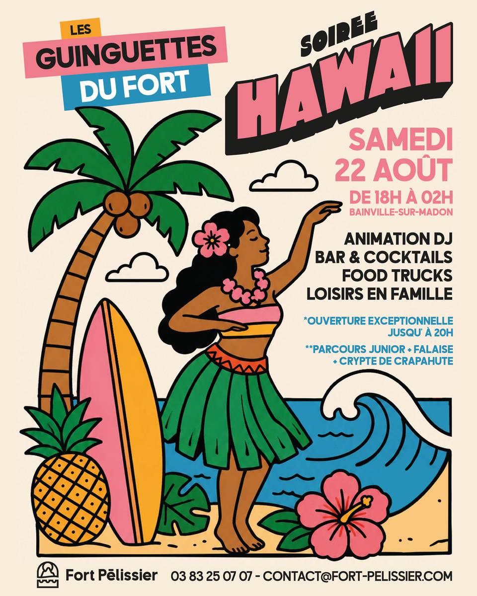 Affiche Soirée Hawaï - Fort Pélissier